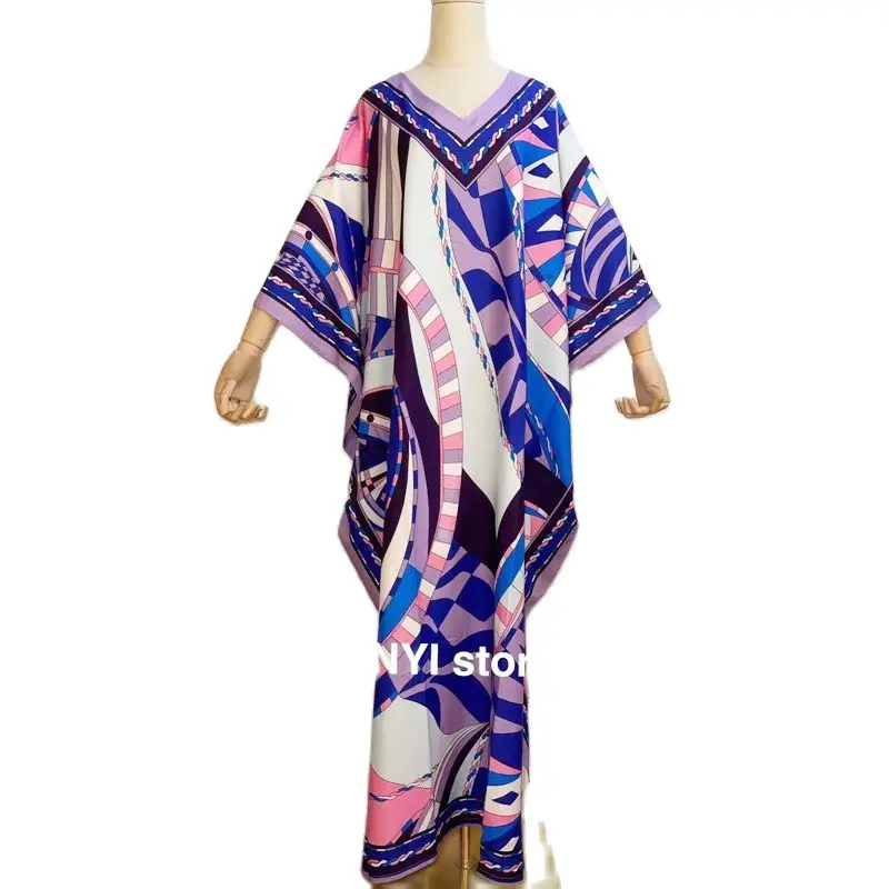 2021 Summer Beach Bohemian Floor Length Loose Dress Women Knitting Silk Print Elegant Maxi Long Dress Robe Gown WINYI
2021 Summer Beach Bohemian Floor Length Loose Dress Women Knitting Silk Print Elegant Maxi Long Dress Robe Gown WINYI