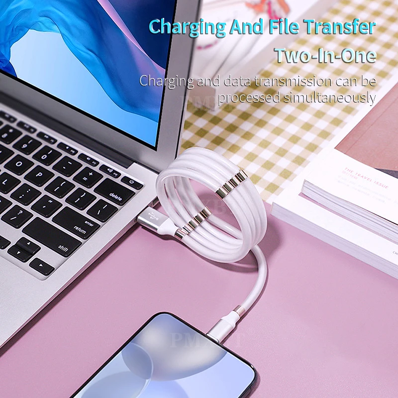 Magnetic Absorption USB Cable Micro USB Type-C For Mobile Phone Tablet Flexible Foldable Non-Tangled Charging Cord Easy Storage
Magnetic Absorption USB Cable Micro USB Type-C For Mobile Phone Tablet Flexible Foldable Non-Tangled Charging Cord Easy Storage