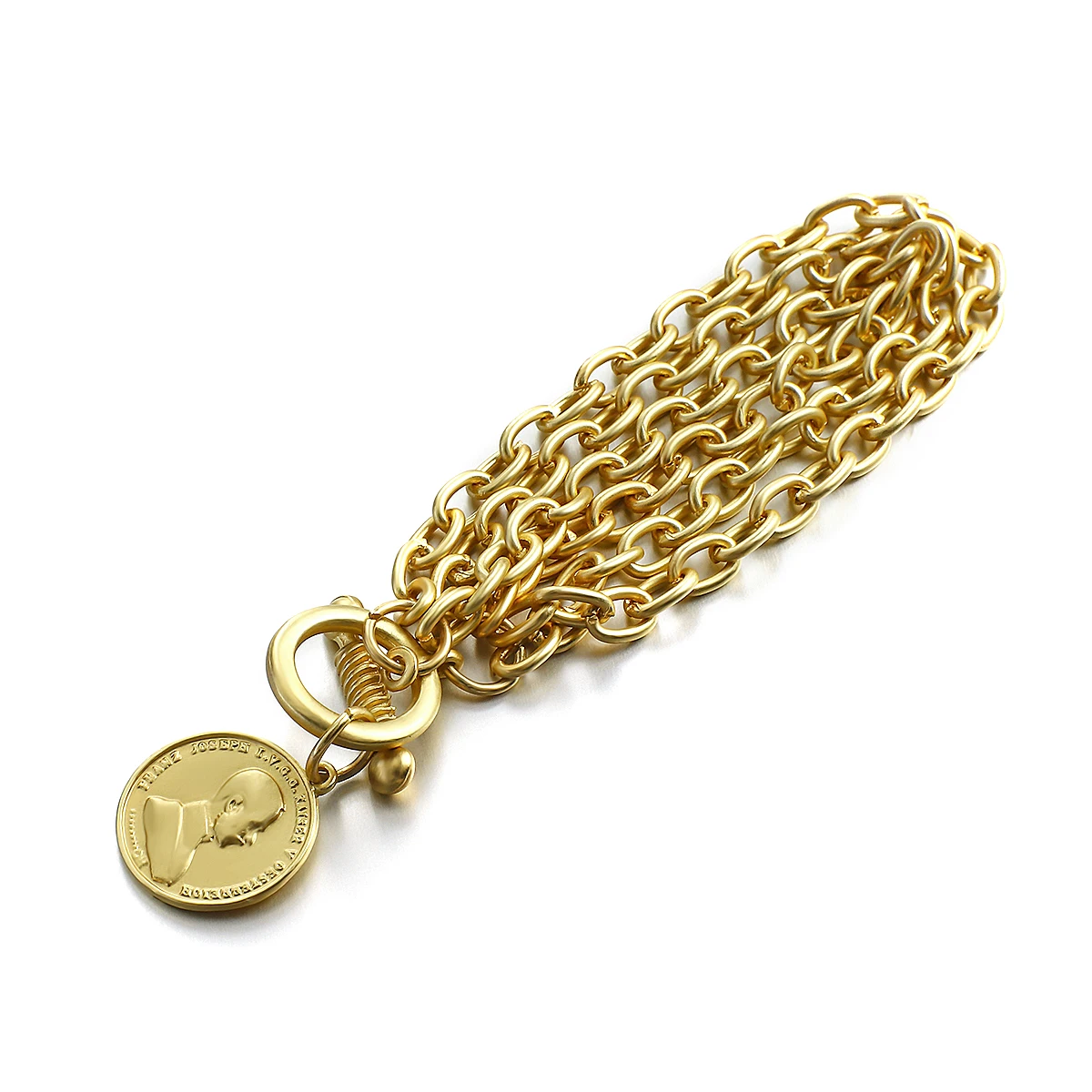 FLASHBUY Gold Color Charm Chain Bracelets For Women Men Metal Portrait Coin Alloy Bracelets Fashion Jewelry Hot Sale Pulseira
FLASHBUY Gold Color Charm Chain Bracelets For Women Men Metal Portrait Coin Alloy Bracelets Fashion Jewelry Hot Sale Pulseira