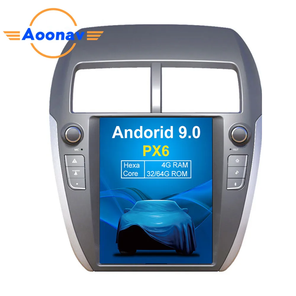 

10,4 дюймовый автомобильный GPS-радиоприемник GPS-навигация для Mitsubishi ASX RVR 2013-2019 мультимедийный плеер Android 9.0 поддержка carplay