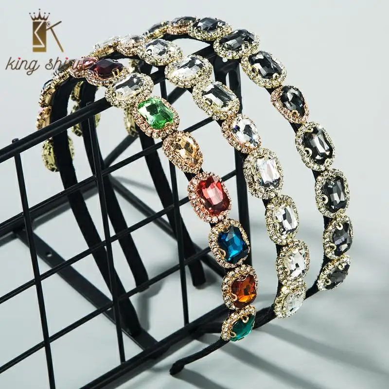 Luxury Multi Color Crystal Headband for Woman Geometric Colorful Rhinestone Bezel Bridal Wedding Hair Accessories Tiara Crown
Luxury Multi Color Crystal Headband for Woman Geometric Colorful Rhinestone Bezel Bridal Wedding Hair Accessories Tiara Crown