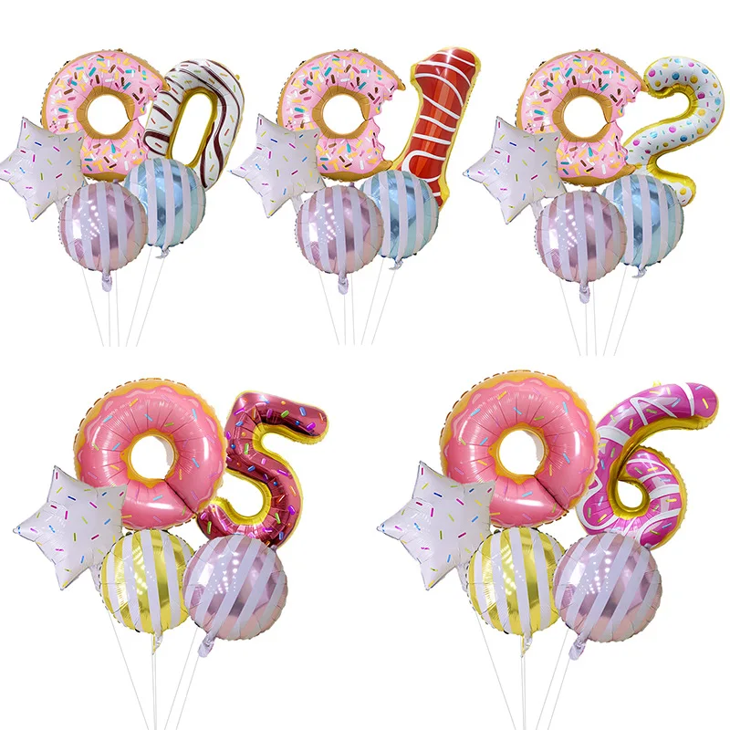 5pcs Doughnut Aluminum Film Digital Balloon Set Birthday Party Decorations Baby Shower Girl Boy Wedding Decor Balls Supplies
5pcs Doughnut Aluminum Film Digital Balloon Set Birthday Party Decorations Baby Shower Girl Boy Wedding Decor Balls Supplies
