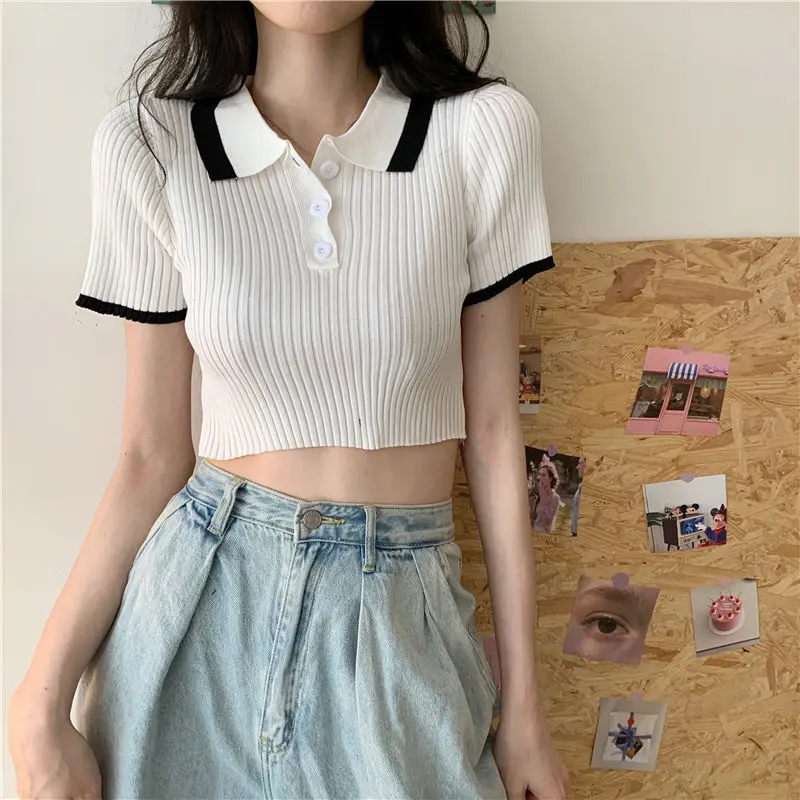 Women Summer T-shirt Short Sleeves Round Neck Slim Fit Casual Pullover Crop Harajuku y2k tops E-girl clothes kawaii Korean style
Women Summer T-shirt Short Sleeves Round Neck Slim Fit Casual Pullover Crop Harajuku y2k tops E-girl clothes kawaii Korean style
