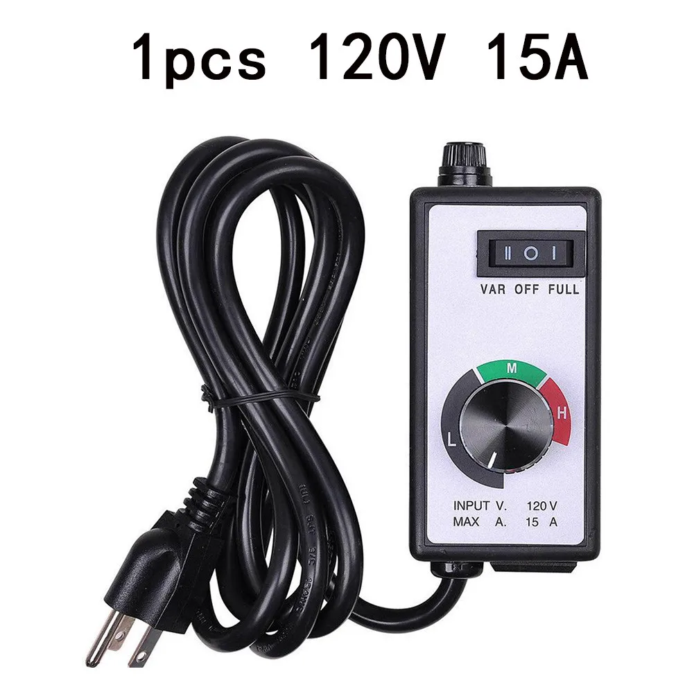 15A AC120V 1500W Variable Router Fan Speed Controller 50-10000 (rpm) Variable Fan/Router Speed Controller In-Line Fan Exhaust
15A AC120V 1500W Variable Router Fan Speed Controller 50-10000 (rpm) Variable Fan/Router Speed Controller In-Line Fan Exhaust