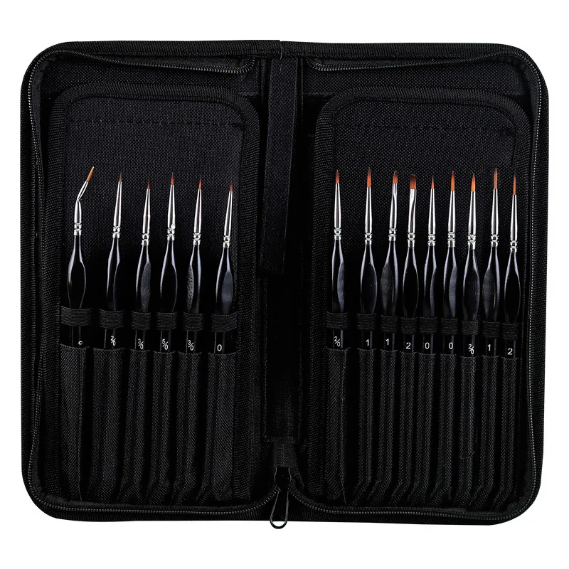Black Oil Painting Brush Set Watercolor gouache Draw Hook line pen Fan shap Pen 15pcs angle head Nylon hair Short pole art Bag
Black Oil Painting Brush Set Watercolor gouache Draw Hook line pen Fan shap Pen 15pcs angle head Nylon hair Short pole art Bag