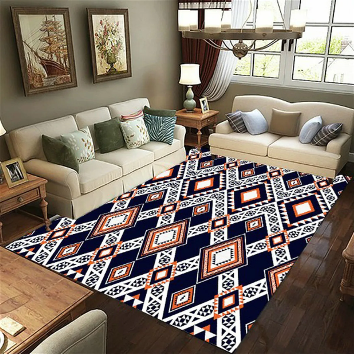 Retro Geometry Carpet Mat for Living Room Doormat Flannel Print Bedroom Non-slip Floor Rug 06
Retro Geometry Carpet Mat for Living Room Doormat Flannel Print Bedroom Non-slip Floor Rug 06