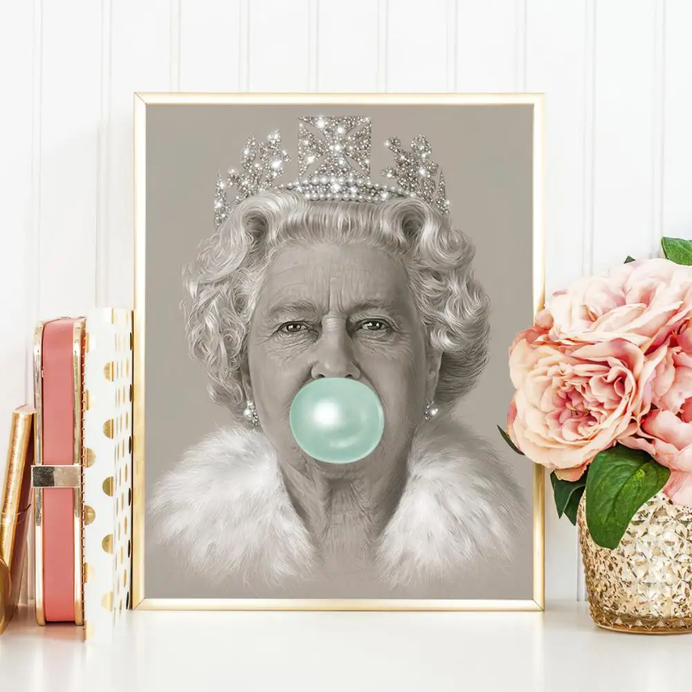 Bubblegum Queen Wall Art Print Elizabeth II Nordic Poster Figure Canvas Painting Wall Pictures For Living Room Modern Home Decor
Bubblegum Queen Wall Art Print Elizabeth II Nordic Poster Figure Canvas Painting Wall Pictures For Living Room Modern Home Decor