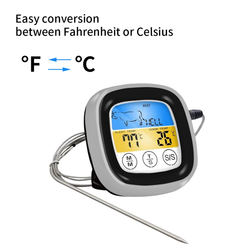 Digital Meat Kitchen Thermometer Stainless Waterproof Meat Temperature Probe Cooking BBQ Temperature Meter for Kitchen
Digital Meat Kitchen Thermometer Stainless Waterproof Meat Temperature Probe Cooking BBQ Temperature Meter for Kitchen
