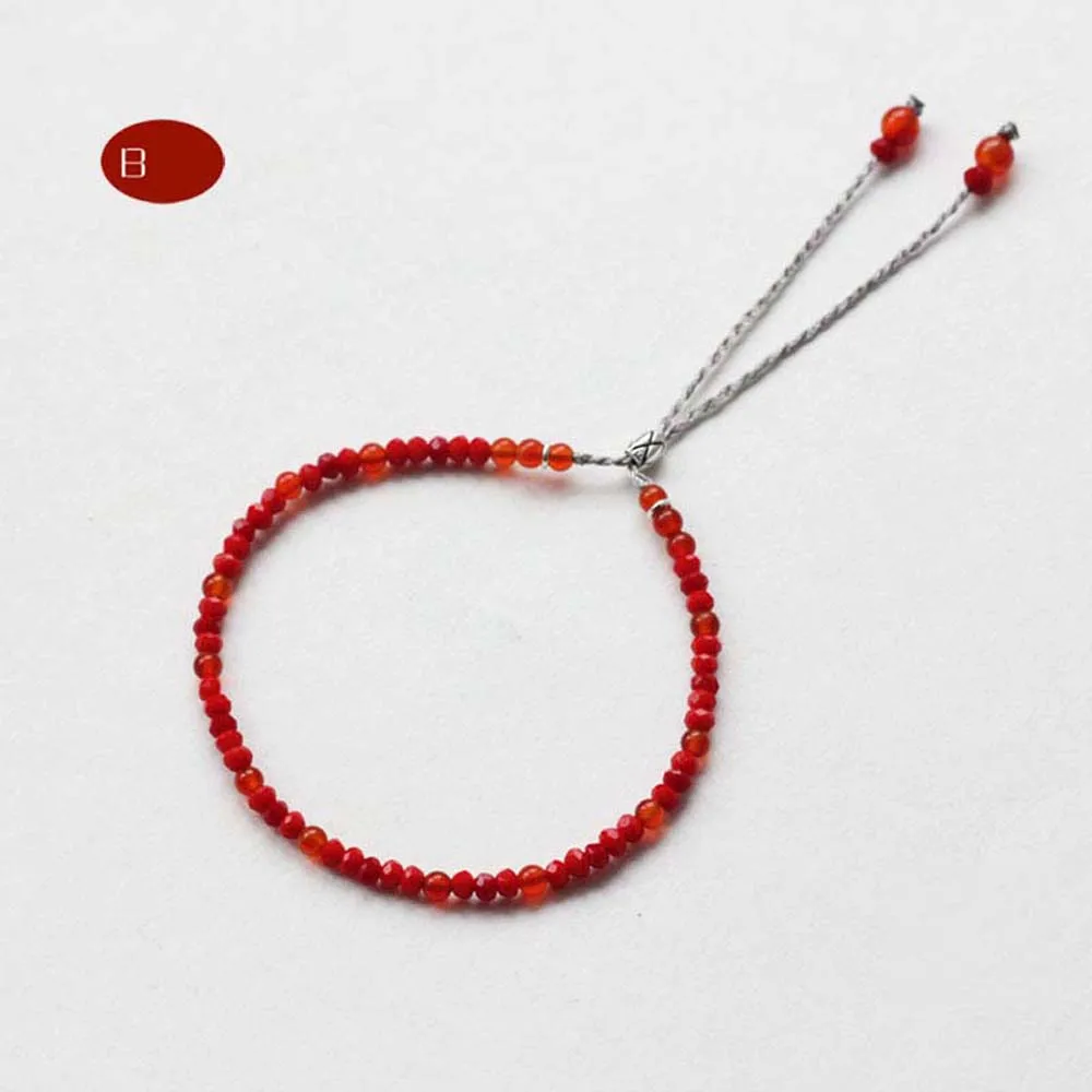 Natural Stone Handmade Strand Bracelet 3mm Red Rope Small Beads Thin Bracelets For Women Reiki Yoga Jewelry
Natural Stone Handmade Strand Bracelet 3mm Red Rope Small Beads Thin Bracelets For Women Reiki Yoga Jewelry