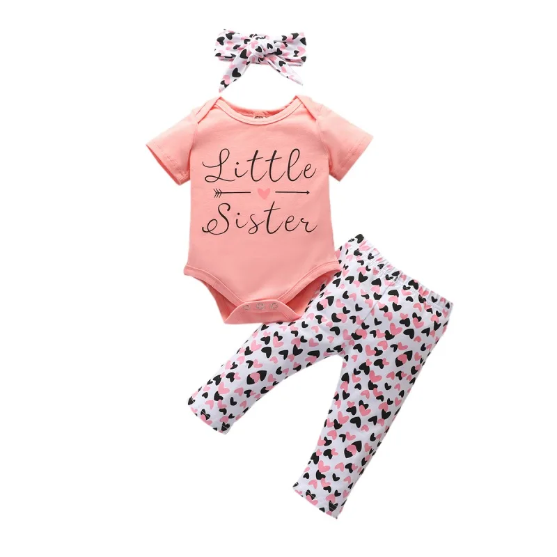 Summer Newborn Baby Girl Clothes Letters Romper Love Print Pants Headband Infant Outfit Set 3Pcs Baby Girl Casual Romper Outfit
Summer Newborn Baby Girl Clothes Letters Romper Love Print Pants Headband Infant Outfit Set 3Pcs Baby Girl Casual Romper Outfit