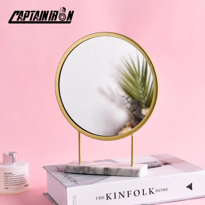 CAPTAINIRON Simple Marble Vanity Mirror Nordic Iron Art Vanity Mirror Home Decor Bedroom Bathroom Accessories Decorative Art
CAPTAINIRON Simple Marble Vanity Mirror Nordic Iron Art Vanity Mirror Home Decor Bedroom Bathroom Accessories Decorative Art