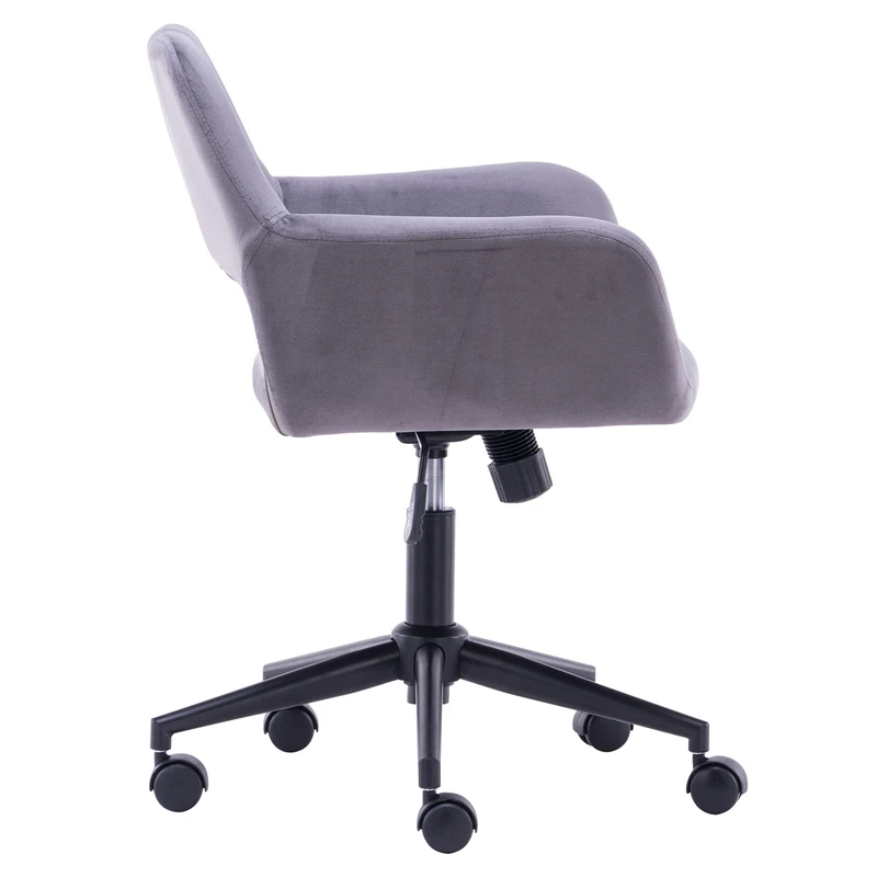 Home Office Chair with Velvet Upholstered, Height-Adjustable with Black finished Steel Base, Light Grey
Home Office Chair with Velvet Upholstered, Height-Adjustable with Black finished Steel Base, Light Grey