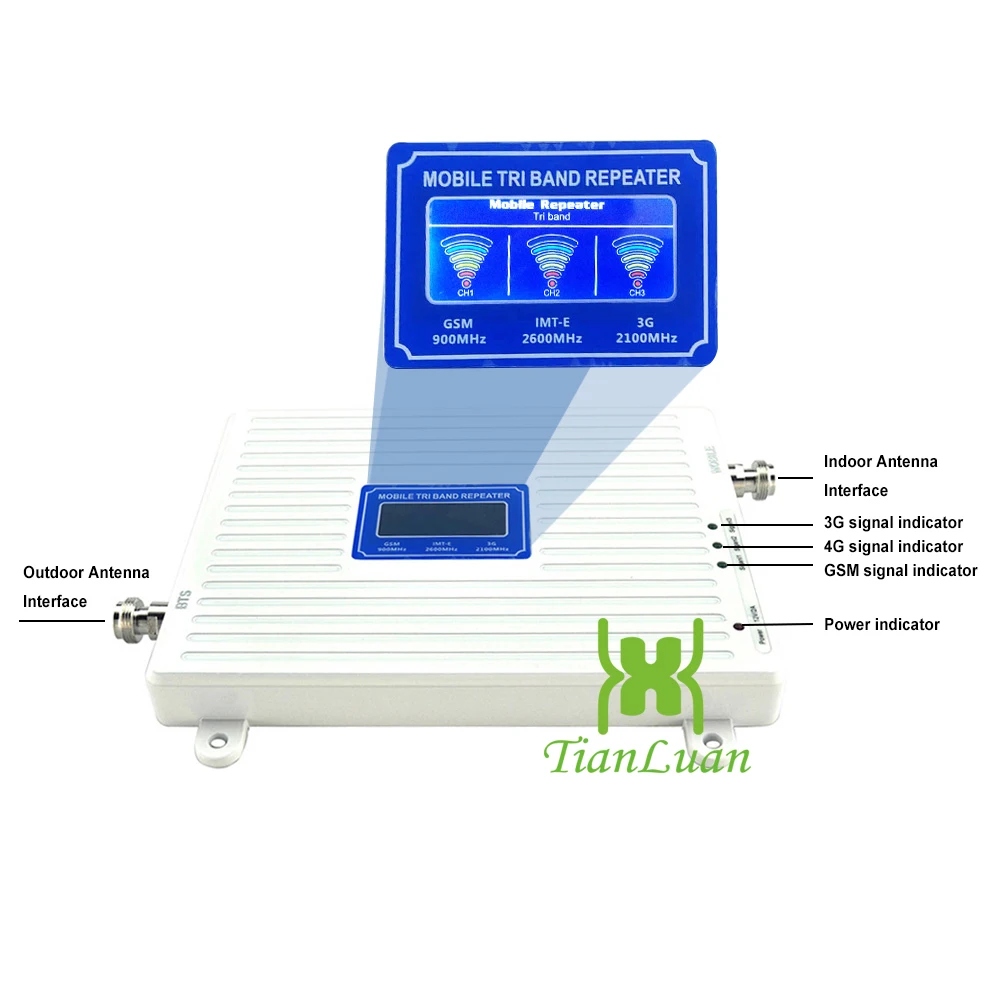 GSM 2G WCDMA 3G LTE 4G 900/2100/2600MHz Cell Phone Signal Booster 2G 3G 4G IMT-E 2600 Repeater Cell Phone Booster Band 1, 8, 7
GSM 2G WCDMA 3G LTE 4G 900/2100/2600MHz Cell Phone Signal Booster 2G 3G 4G IMT-E 2600 Repeater Cell Phone Booster Band 1, 8, 7
