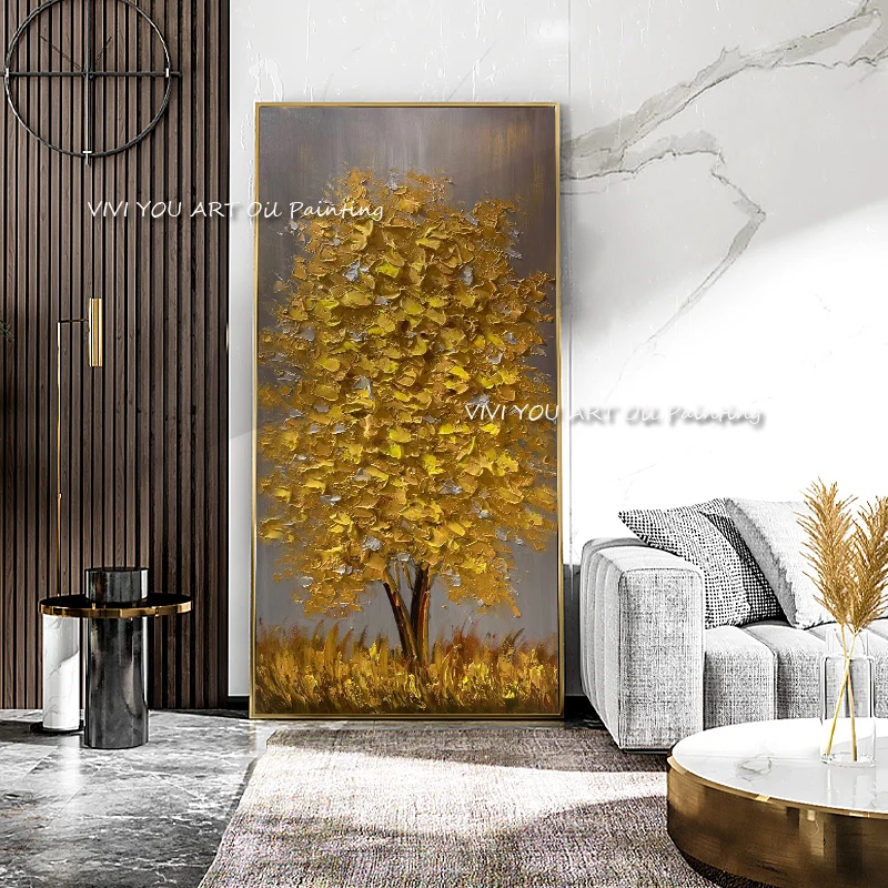 Nordic Creative Big Tree Gold Foil Wall Art Canvas Handpainted Cuadro Modern Abstract Painting Wall Pictures for Living Room
Nordic Creative Big Tree Gold Foil Wall Art Canvas Handpainted Cuadro Modern Abstract Painting Wall Pictures for Living Room