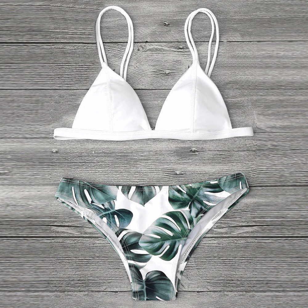 Sexy Swimwear Women Bikini Swimming Set Print Leaves Push-Up Padded Swimsuit Low Waist Bathing Beachwear Biquini Women Swimsuit
Sexy Swimwear Women Bikini Swimming Set Print Leaves Push-Up Padded Swimsuit Low Waist Bathing Beachwear Biquini Women Swimsuit