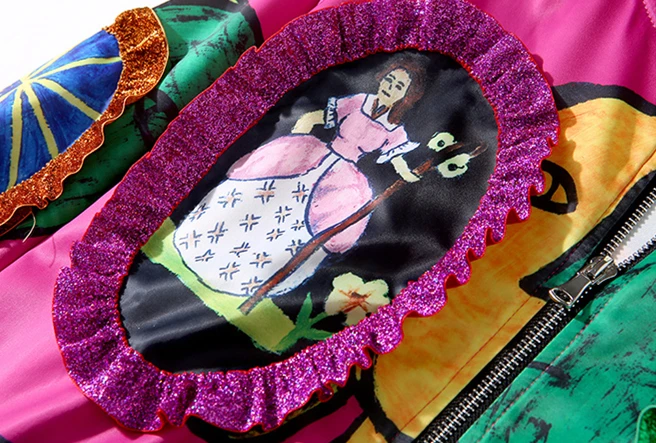 Fashion Designer Printed Women Baseball Jackets Coats Spring Autumn Long Sleeve Fashion Casual Loose Coats Outwear Clothes 2019
Fashion Designer Printed Women Baseball Jackets Coats Spring Autumn Long Sleeve Fashion Casual Loose Coats Outwear Clothes 2019