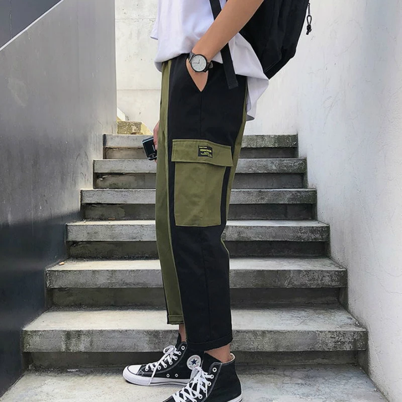 Men Casual Pants Pockets Ankle-length Leisure Chic Cargo Trousers Mens Patchwork All-match Trendy Harajuku High Street Ulzzang
Men Casual Pants Pockets Ankle-length Leisure Chic Cargo Trousers Mens Patchwork All-match Trendy Harajuku High Street Ulzzang