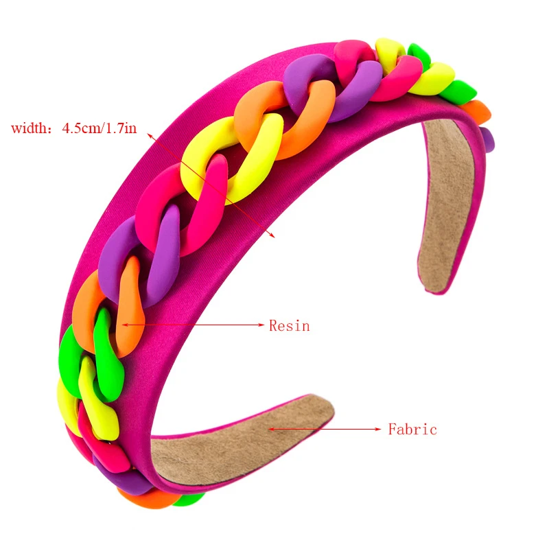 Wide Side Candy Color Headwear Personality Idyllic Headband Color Chain Hair Band Double Layer Plastic Chain Hair Accessories
Wide Side Candy Color Headwear Personality Idyllic Headband Color Chain Hair Band Double Layer Plastic Chain Hair Accessories