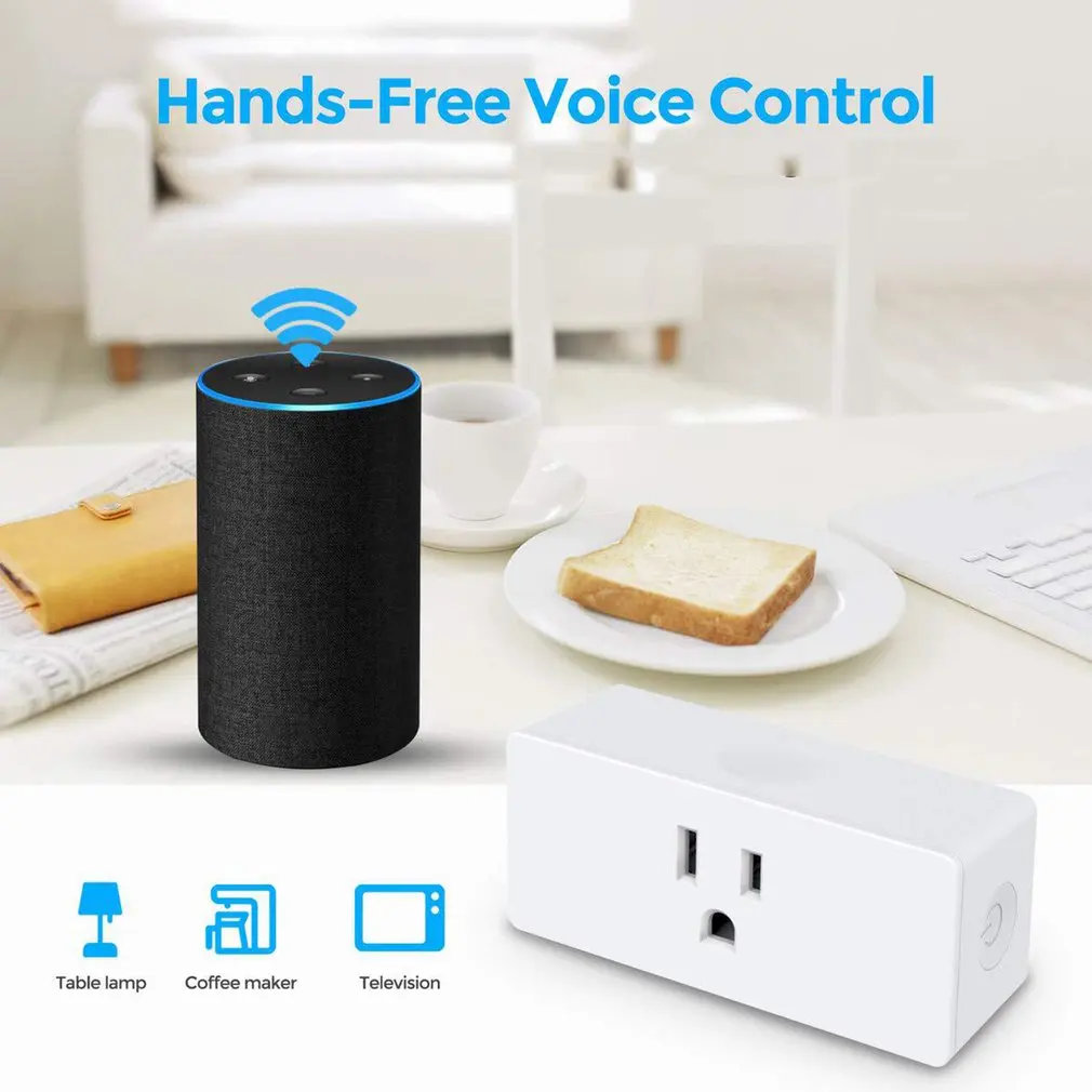 Wireless Smart Socket For WIFI Smart Plugs Cute Wireless Smart Home Device Connected Remote Control Outlet Adapter