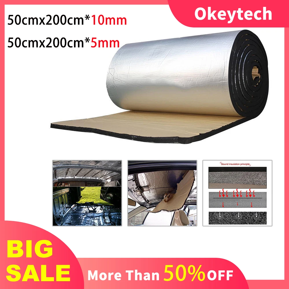 200cmx50cm 5mm/10mm Aluminum Foil Car Chassis Mats Car Fire Insulation and Sound Insulation Pad for Hood Firewall Engine
200cmx50cm 5mm/10mm Aluminum Foil Car Chassis Mats Car Fire Insulation and Sound Insulation Pad for Hood Firewall Engine