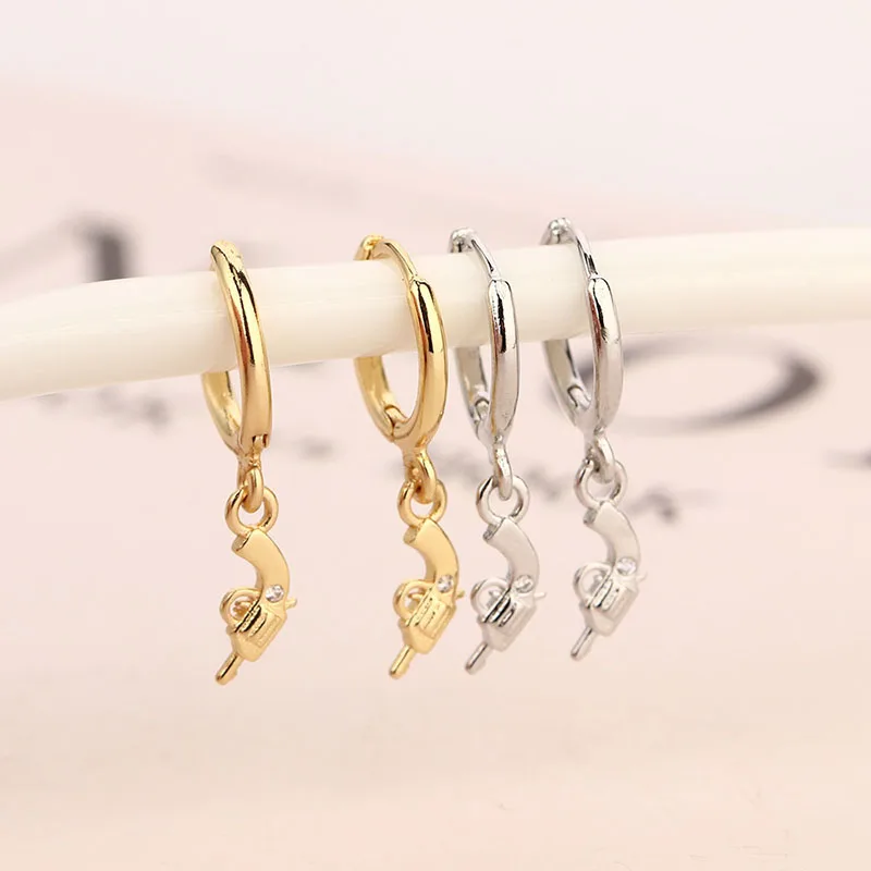 Clear Zircon Gun Pendant Drop Earring for Women Special Design Women Piercing Ohrringe Fashion Party Rock Jewelry Pendientes
Clear Zircon Gun Pendant Drop Earring for Women Special Design Women Piercing Ohrringe Fashion Party Rock Jewelry Pendientes