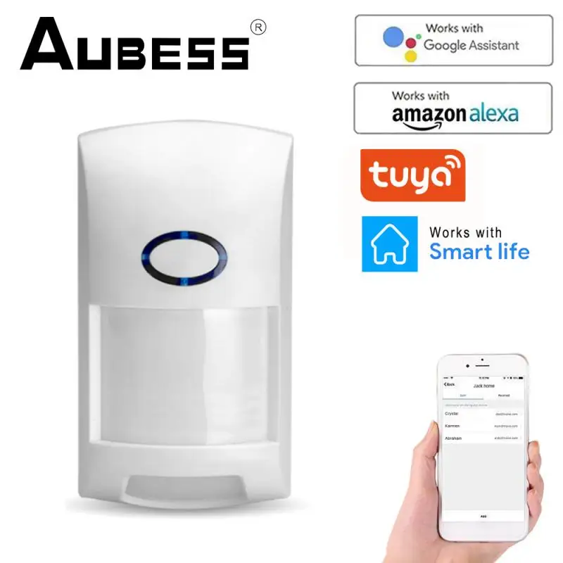 Aubess Smart Home Tuya Smart WiFi Alarm Mini Infrared Detectors Intelligent Wireless PIR Motion Sensor Work With Alexa Google
Aubess Smart Home Tuya Smart WiFi Alarm Mini Infrared Detectors Intelligent Wireless PIR Motion Sensor Work With Alexa Google