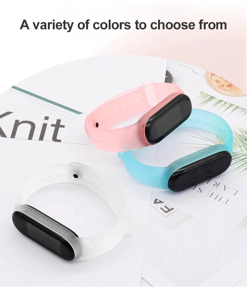 Translucent Bracelet For Xiaomi Mi Band 5 Strap New Fashional Colorful miband Silicone Belt Replacement MiBand | Наручные часы