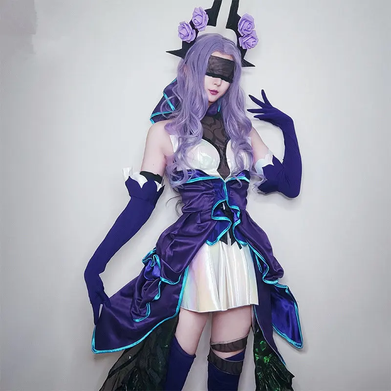 New 2021 LoL Dark Head of State Sindra Withered Rose Cos Costume Lol Game Ball Women's Cosplay
New 2021 LoL Dark Head of State Sindra Withered Rose Cos Costume Lol Game Ball Women's Cosplay
