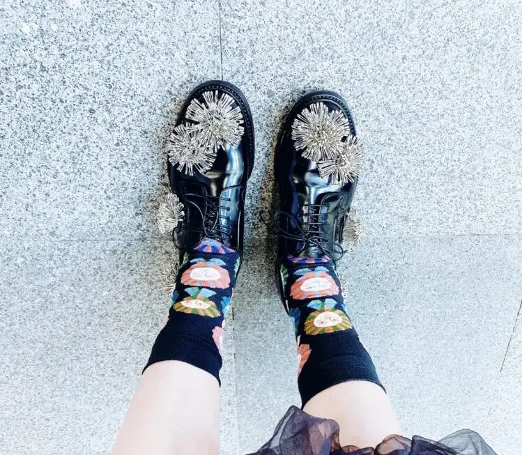 Pin Flower Lady Loafers Shoes Black Leather Lace Up Casual Shoe Runway Shoes Fantastic Real Leather Ladies Derby Shoes Sapatos
Pin Flower Lady Loafers Shoes Black Leather Lace Up Casual Shoe Runway Shoes Fantastic Real Leather Ladies Derby Shoes Sapatos