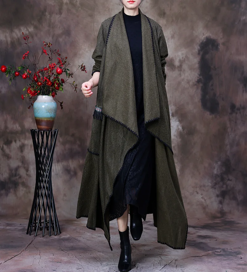SuperAen Autumn Winter 2021 New Plus Size Irregular Solid Cashmere Coat Turn-down Collar Wide-waisted Women Coat
SuperAen Autumn Winter 2021 New Plus Size Irregular Solid Cashmere Coat Turn-down Collar Wide-waisted Women Coat