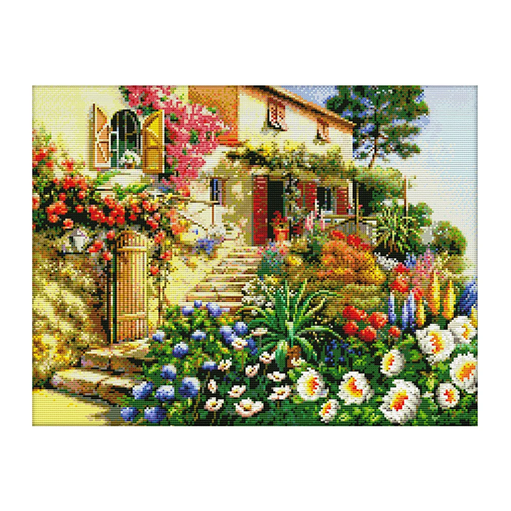 Stamped Cross Stitch Kits Pre printed Cottage Pattern Counted Embroidery Starter Kits for Beginner Kids and Adults
Stamped Cross Stitch Kits Pre printed Cottage Pattern Counted Embroidery Starter Kits for Beginner Kids and Adults