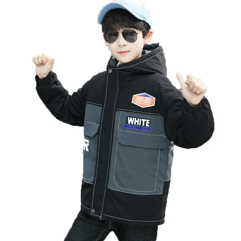 Winter Polyester Jacket For Boy New 2021 Korean Version Fashion Keep Warm Coat Hooded Print Patchwork Casual Children's Clothing
Winter Polyester Jacket For Boy New 2021 Korean Version Fashion Keep Warm Coat Hooded Print Patchwork Casual Children's Clothing