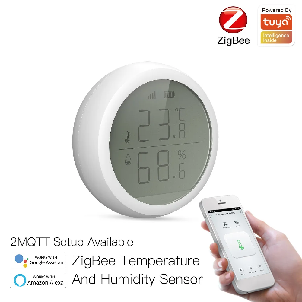 Беспроводной смарт-датчик температуры и влажности Tuya ZigBee, Wi-Fi Термометр-Гигрометр с ЖК-дисплеем
Беспроводной смарт-датчик температуры и влажности Tuya ZigBee, Wi-Fi Термометр-Гигрометр с ЖК-дисплеем