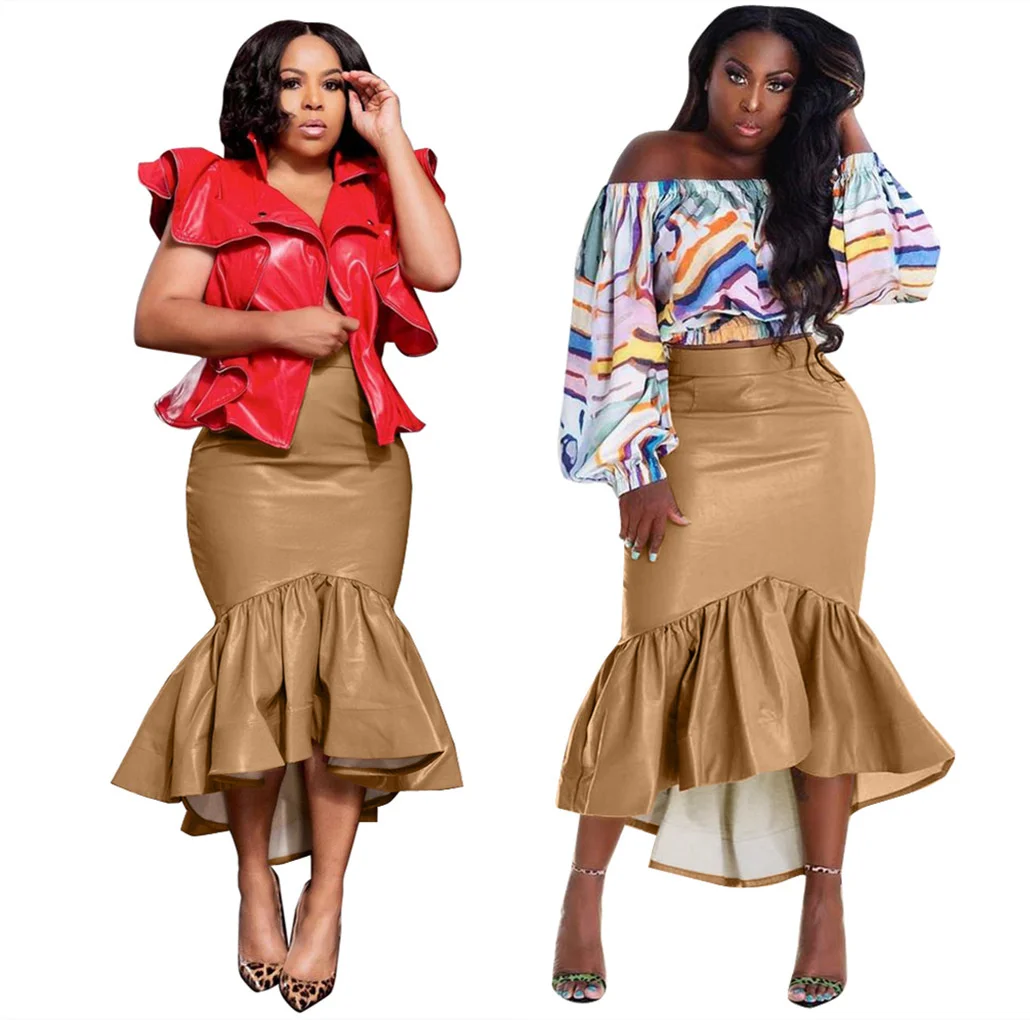 Cutubly Clothing Women's Khaki Pu Leather Skirt Girls Tight Slim Sexy Club Party Going Out Outdoor Wear Fishtail Skirts Women
Cutubly Clothing Women's Khaki Pu Leather Skirt Girls Tight Slim Sexy Club Party Going Out Outdoor Wear Fishtail Skirts Women