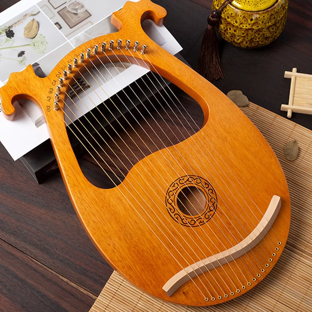 Lyre Harp 16 String Mahogany With Tool Set Music Instrument Gifts Mahogany Metal String Durable And Beautiful Jew's harp
Lyre Harp 16 String Mahogany With Tool Set Music Instrument Gifts Mahogany Metal String Durable And Beautiful Jew's harp