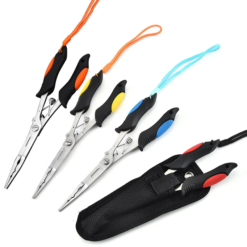 

2 Styles Fishing Plier Scissor Multifunction Nose Hook Remover Tools Stainless Steel Gripper Line Cutter Scissors Lure Pliers