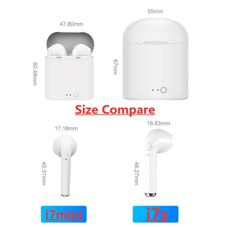 I7mini TWS беспроводные наушники Bluetooth 5 0 спортивные гарнитура стерео мини для iPhone Xiaomi