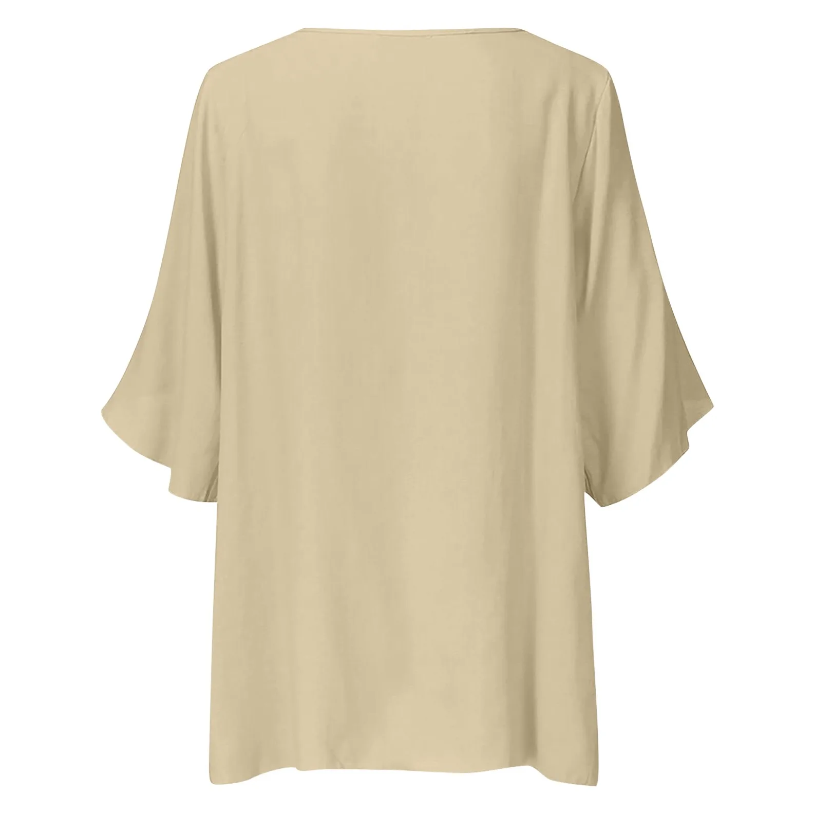 Women's T-Shirts Ladies Fashion Solid V-Neck Top Loose Blouse Vintage Half Sleeve Ruffle Hem Tunic Feminina Streetwear D716# 
Women's T-Shirts Ladies Fashion Solid V-Neck Top Loose Blouse Vintage Half Sleeve Ruffle Hem Tunic Feminina Streetwear D716#