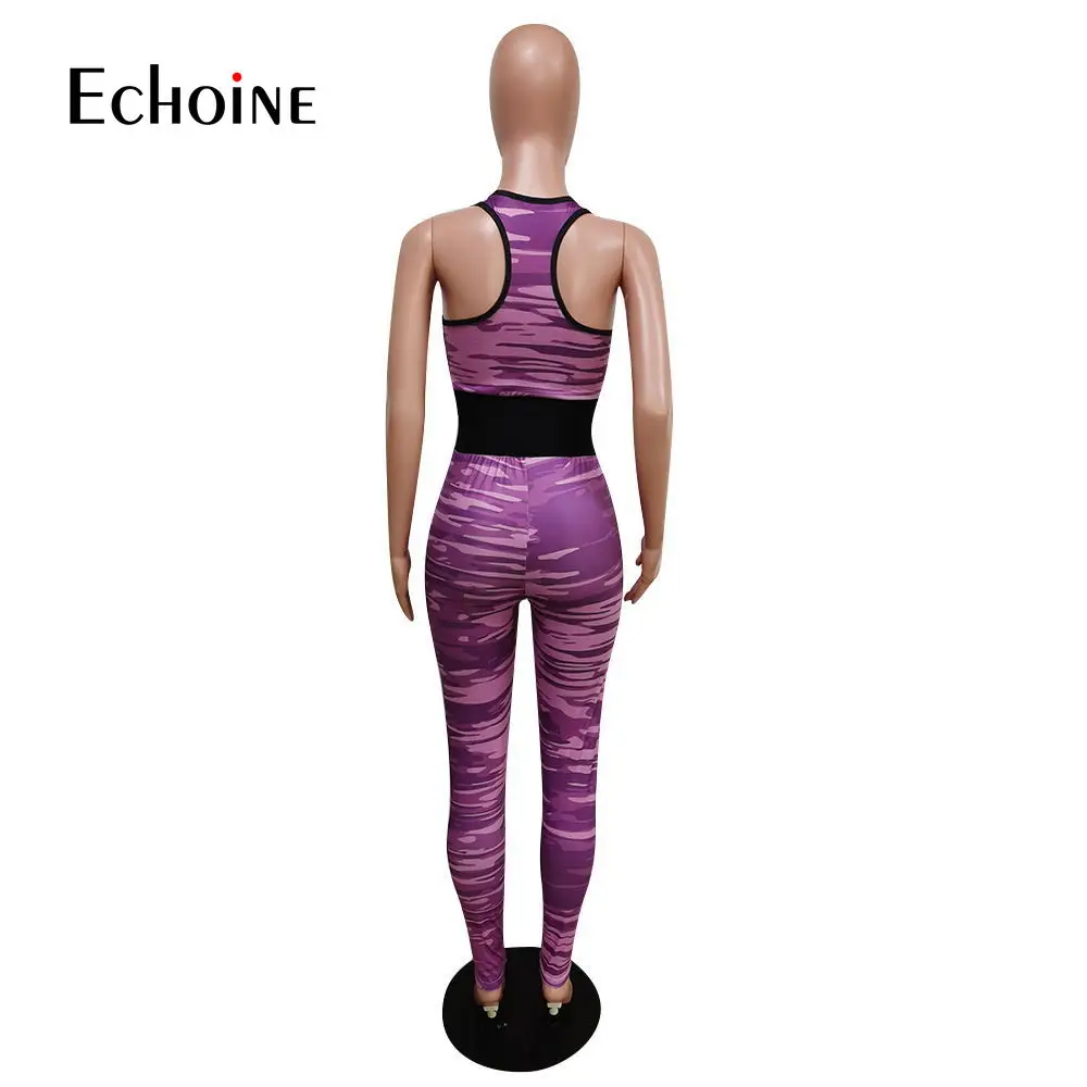 Echoine Camouflage Print cotton Soft Two Piece Set Women Sexy Fitness Tracksuits Mini Crop Tank Top Skinny Long Pants Outfits
Echoine Camouflage Print cotton Soft Two Piece Set Women Sexy Fitness Tracksuits Mini Crop Tank Top Skinny Long Pants Outfits