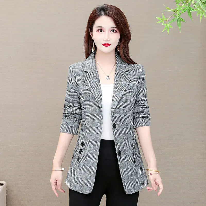 #5267 Grey Beige Blazer Women Single Breasted Slim Casual Ladies Blazers Office Korean Style Plaid Blazer Female Spring Autumn
#5267 Grey Beige Blazer Women Single Breasted Slim Casual Ladies Blazers Office Korean Style Plaid Blazer Female Spring Autumn