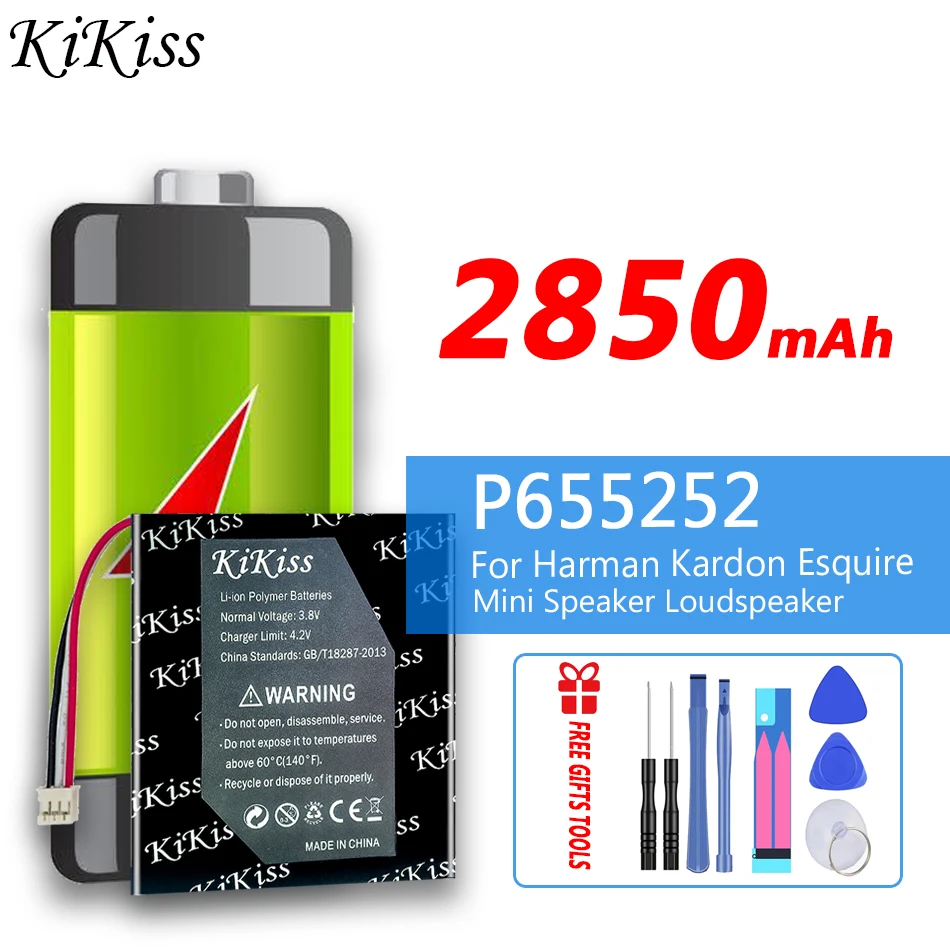 KiKiss P655252 сменный аккумулятор большой емкости 2850 мАч для Harman Kardon Dodge re Mini Speaker, громкий динамик
KiKiss P655252 сменный аккумулятор большой емкости 2850 мАч для Harman Kardon Dodge re Mini Speaker, громкий динамик