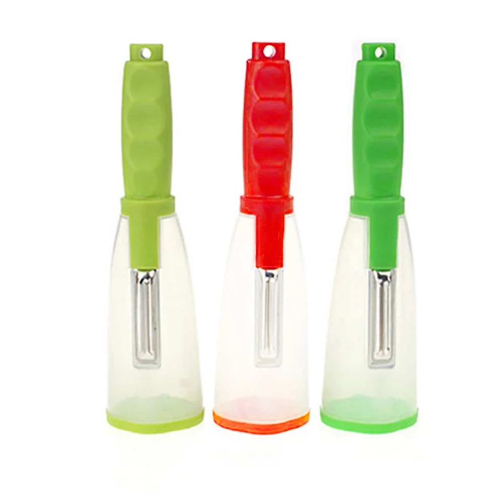 Vegetable Fruit Peeler Stainless Steel Multi-Function Peeler With Trash Can Peel Blade Zesters Grater For Kitchen Supplies
Vegetable Fruit Peeler Stainless Steel Multi-Function Peeler With Trash Can Peel Blade Zesters Grater For Kitchen Supplies
