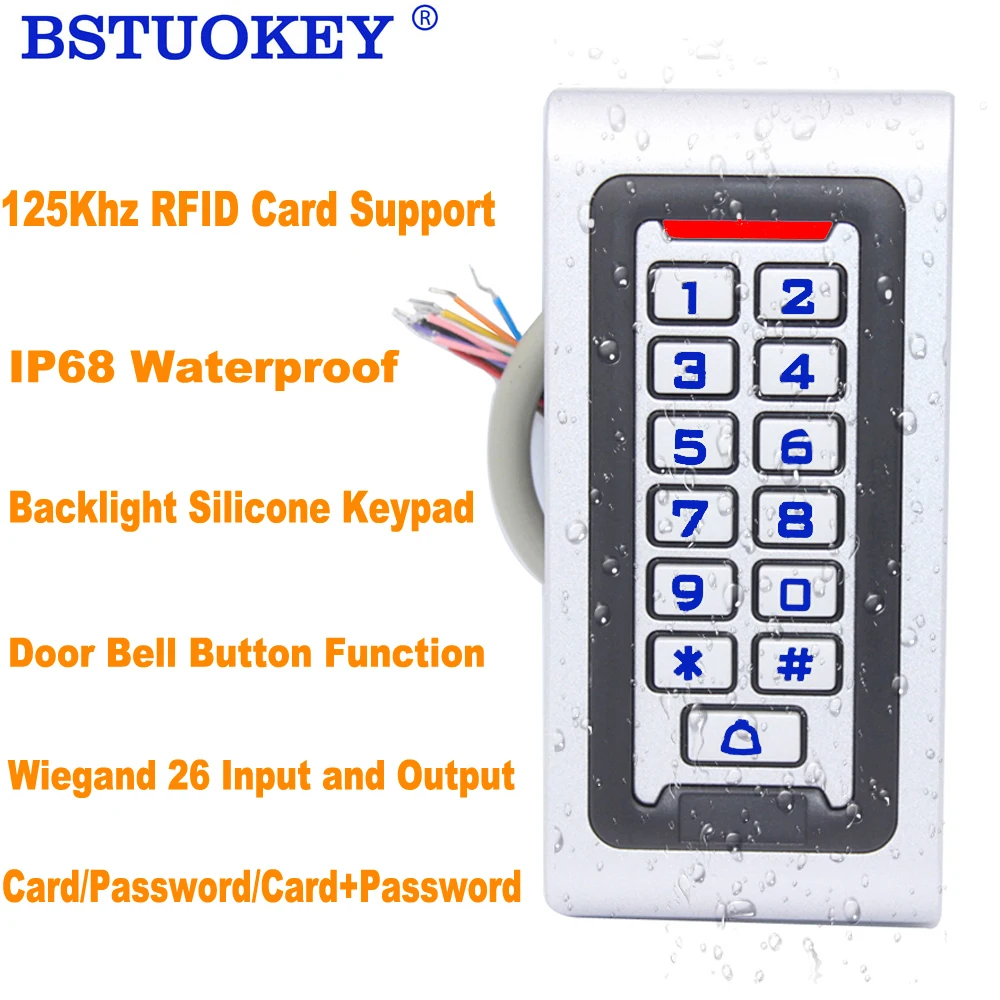 RFID 125 кГц EM Keyboard система контроля допуска к двери IP68 водонепроницаемый