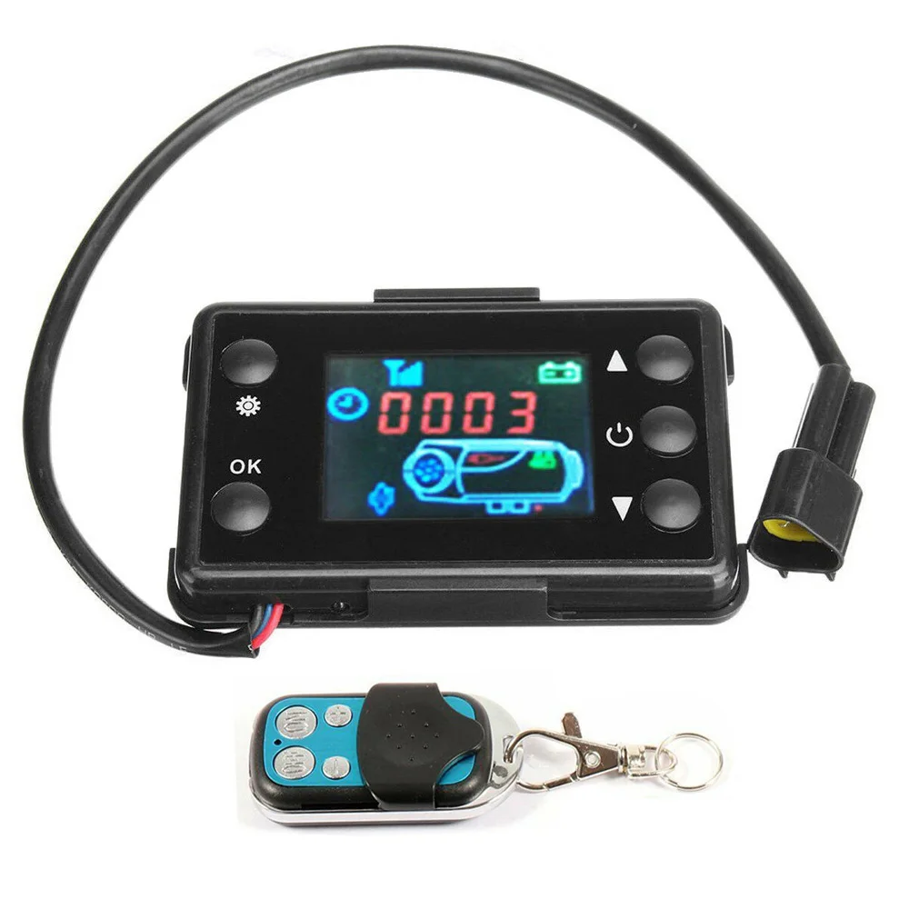 Set LCD Monitor Switch Air Heater Black+Silver 12/24V 97x63x15mm With Remote Control Replacement
Set LCD Monitor Switch Air Heater Black+Silver 12/24V 97x63x15mm With Remote Control Replacement