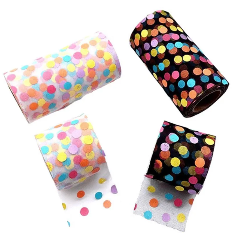 25 Yd Brilliant Six-color Dot Sequins Tulle Fabric Diy Crafts Bowknot Accessories Wedding Party Decoration Manual Craft Supplies
25 Yd Brilliant Six-color Dot Sequins Tulle Fabric Diy Crafts Bowknot Accessories Wedding Party Decoration Manual Craft Supplies