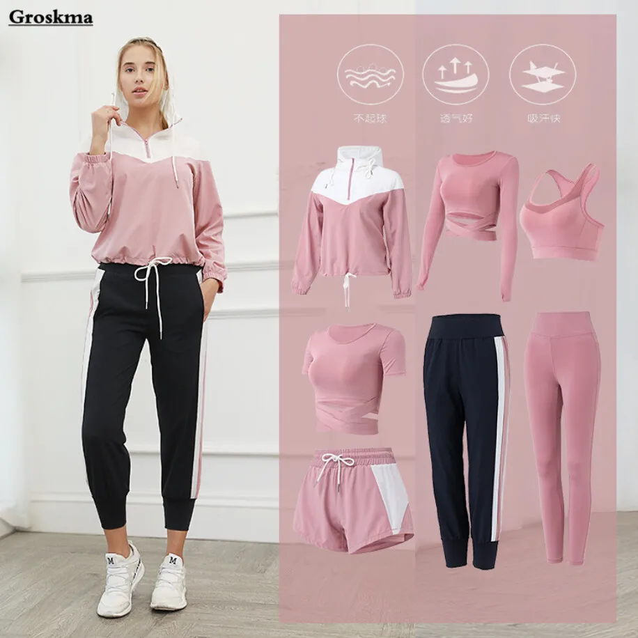 7 Piece Set Women Quick Dry Yoga Clothing Hooded Coats+T Shirt+Bra+Shorts+Pants+Leggings Fitness Gym Outdoor Sportswear Suits
7 Piece Set Women Quick Dry Yoga Clothing Hooded Coats+T Shirt+Bra+Shorts+Pants+Leggings Fitness Gym Outdoor Sportswear Suits