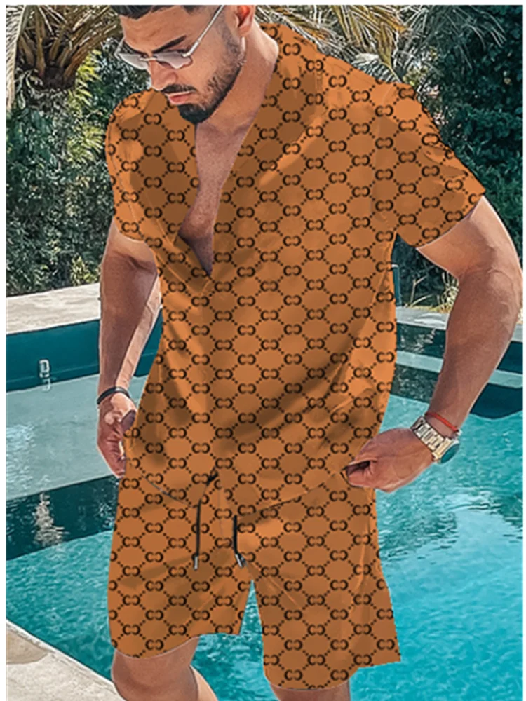 Fashion Men Hawaiian Sets Printing 2021 Summer Short Sleeve Button Shirt Beach Shorts Streetwear Casual Mens Suit 2 Pieces S-3X
Fashion Men Hawaiian Sets Printing 2021 Summer Short Sleeve Button Shirt Beach Shorts Streetwear Casual Mens Suit 2 Pieces S-3X