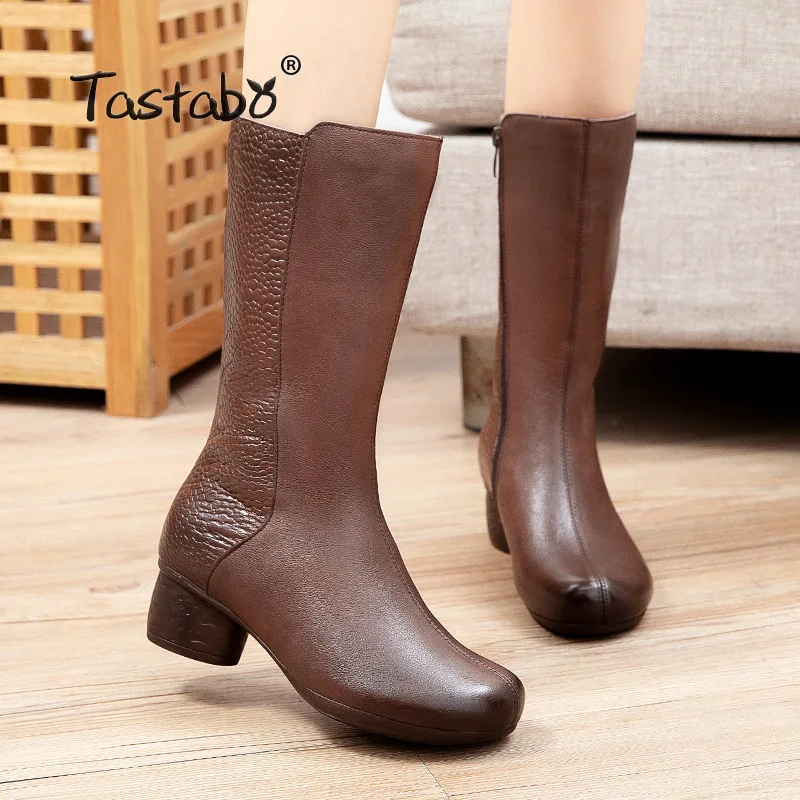 Fashion New Mid-Calf Boots Women Pure Color Round Toe Zipper Boots Square Heels Vintage Women Ladies Boots Shoes A80502
Fashion New Mid-Calf Boots Women Pure Color Round Toe Zipper Boots Square Heels Vintage Women Ladies Boots Shoes A80502