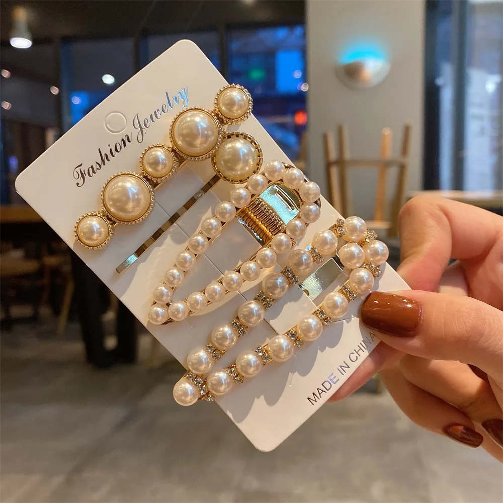 Pearl Hairpin Simple Geometric Rhinestone Hair Clips Fashion High-End Hair Accessories Set
Pearl Hairpin Simple Geometric Rhinestone Hair Clips Fashion High-End Hair Accessories Set