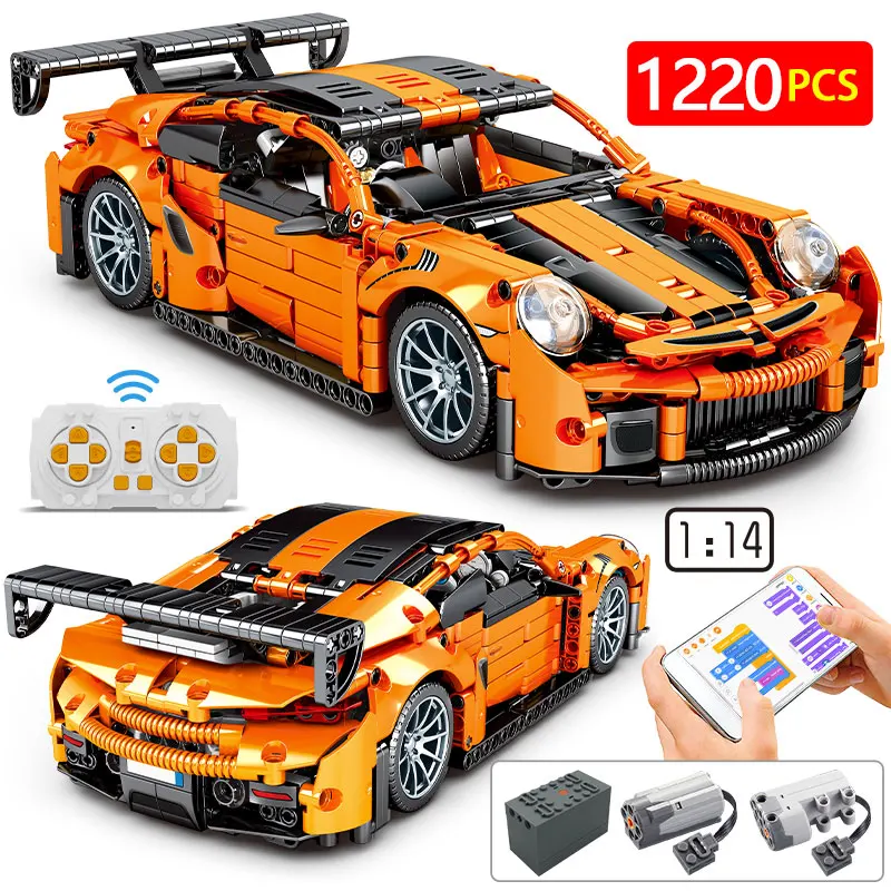 1:14 City Technical Remote Control Racing Car Model Building Blocks APP RC/non-RC MOC Vehicle Bricks Toys For Children Gifts
1:14 City Technical Remote Control Racing Car Model Building Blocks APP RC/non-RC MOC Vehicle Bricks Toys For Children Gifts